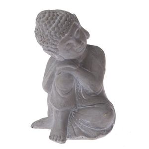 Statuetă beton Buddha, 16 x 11 cm imagine