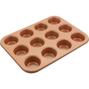 Formă pentru brioșe Lamart LT3092 Copper, 35, 5 x 26, 5 cm imagine