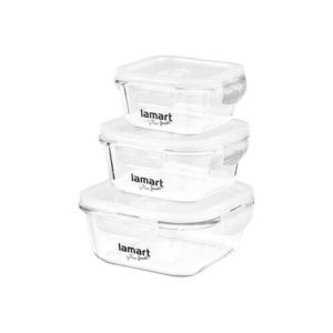 Set recipiente de sticlă Lamart LT6012 Air, 3 buc. imagine