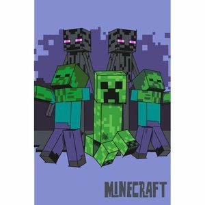 Pătură din fleece pentru copii Jerry Fabrics Minecraft Mobs coming for you, 100 x 150 cm imagine