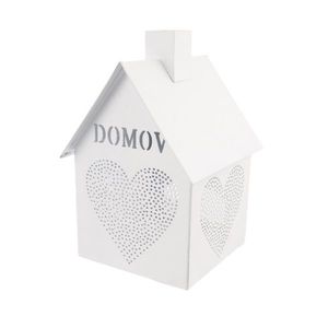 InDecor Suport metalic pentru lumânări House -Home alb , 12 x 12 x 17 cm imagine