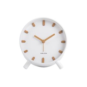 Ceas cu alarmă Karlsson 5943WH de design 11 cm , alb imagine