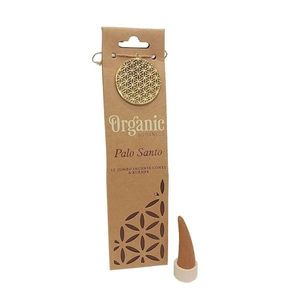 Set de frangipani organice parfumate Palo Santo, 12 buc, cu suport ceramic imagine