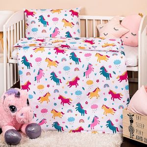 Lenjerie de pat 4Home Unicorn pentru copii, bumbac, 100 x 135 cm, 40 x 60 cm imagine