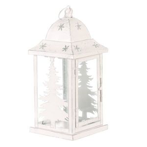 Felinar din metal Conifer, alb, 31 cm imagine