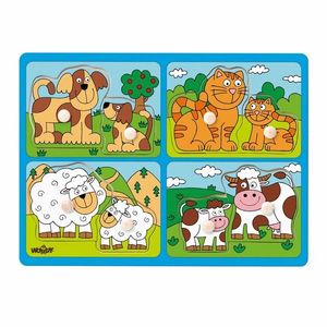 Puzzle pentru cei mici cu mânere Woody Animale imagine