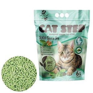 Litiera aglomerantă Cat Step Tofu Green Tea 2, 7kg, 6 l imagine