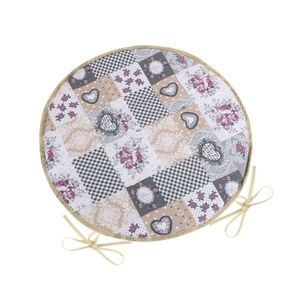 Perna de scaun Bellatex DITA rotundă netedă Patchwork love , 40 cm imagine