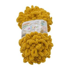 Fir textil PUFFY muștar , 100 g / 9 m, galben imagine