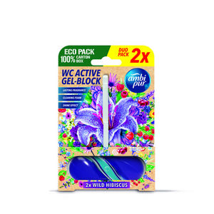 Bloc Ambipur WC Active hibiscus sălbatic 2x 45g imagine