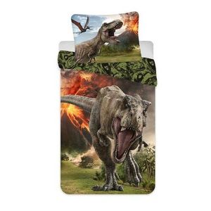 Lenjerie de pat din bumbac Jurassic World Volcano, 140 x 200 cm, 70 x 90 cm imagine