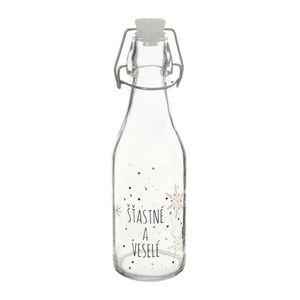 Orion Sticlă cu închidere cu clip Flake roșu, 0, 52l, 520 ml imagine