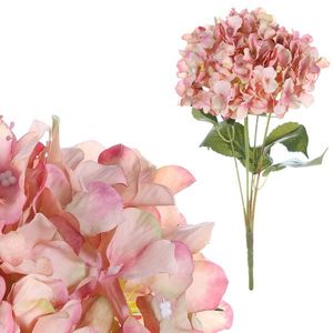 Buchet artificial Hortensie roz, 42 cm imagine