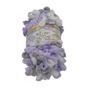 Fir PUFFY color alb, violet, gri , 100 g / 9 m imagine