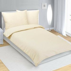 Lenjerie de pat Bellatex Crepe Beige uni , 140 x200 cm, 70 x 90 cm imagine