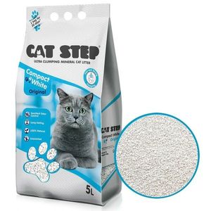 Gunoi mineral pentru pisici Cat Step Compact WhiteOriginal, 5 l imagine