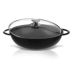 Tigaie Wok Orion Grande, cu capac din sticlă, diam. 32 cm imagine