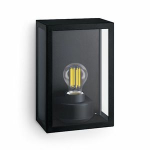 Lampă de perete pentru exterior Philips Alzor E27max. 25 W fără sursă pătrată, negru imagine