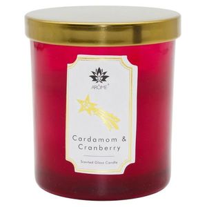 Lumânare Arome în sticlă colorată cu capac, Cardamom & Cranberry, 125 g imagine