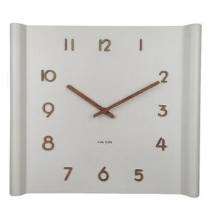 Ceas de perete de design Karlsson 5960WH 32 x 36 cm, alb imagine