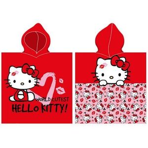 Poncho pentru copii Hello Kitty Baby The Cutest in the World , 55 x 110 cm imagine