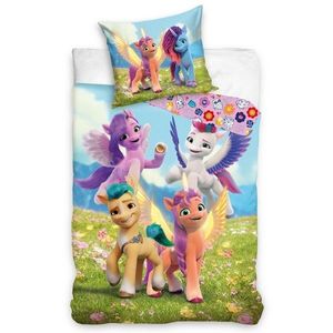 Lenjerie de pat din bumbac pentru copii My LittlePony New Generation, 140 x 200 cm, 70 x 90 cm imagine