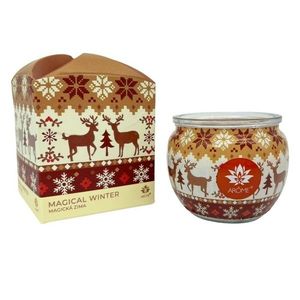 Lumânare Arome în sticlă și cutie de flori, Magical Winter, 90 g imagine