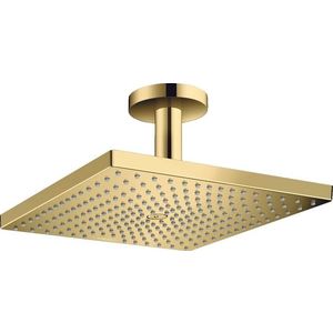 Palarie de dus Hansgrohe Raindance E 300 Air crom si brat de tavan 100mm gold optic lustruit imagine