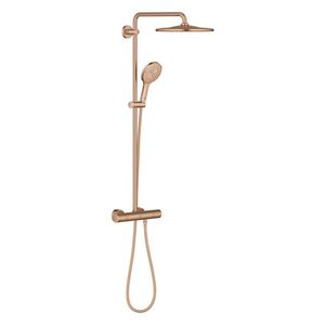 Coloana de dus Grohe Rainshower SmartActive 310 cu baterie termostatata 9 5l/min brushed warm sunset imagine