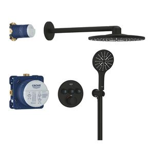 Sistem de dus incastrat Grohe Grohtherm SmartControl Rainshower SmartActive 310 phantom black imagine