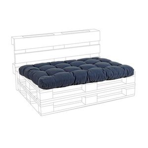 Perna de sezut pentru mobilier din paleti Poly230, Bizzotto, 120 x 80 x 10 cm, poliester, albastru denim imagine