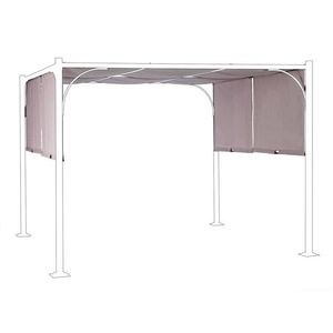 Prelata pentru pavilion de gradina Slide Gazebo, Bizzotto, 300 x 300 cm, poliester/poliamida, gri imagine