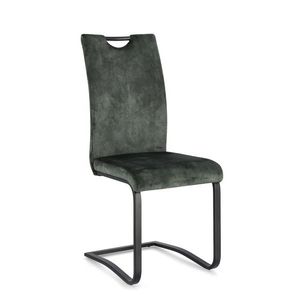 Scaun Kenneth, Bizzotto, 42 x 56 x 102 cm, otel/catifea, verde inchis imagine