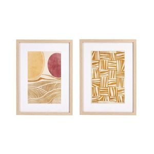 Set 2 tablouri decorative Sherley 396, Bizzotto, 30 x 40 cm, hartie imprimata/sticla/MDF imagine