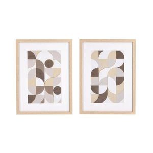 Set 2 tablouri decorative Sherley 631, Bizzotto, 30 x 40 cm, hartie imprimata/sticla/MDF imagine