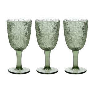 Set 3 pahare Davor, Tognana Porcellane, 250 ml, sticla, verde imagine