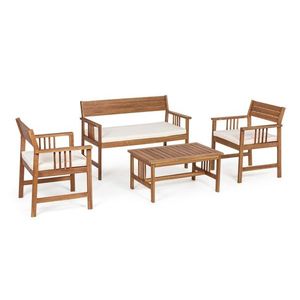 Set mobilier pentru gradina 4 piese, Noemi, Bizzotto, lemn de salcam imagine