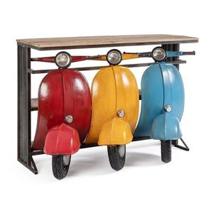 Consola Vespa, Bizzotto, 143.5 x 50.8 x 100.3 cm, lemn de mango/otel, handmade, multicolor imagine