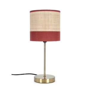 Lampa de masa Aylen, Bizzotto, 16.5x41 cm, 1 x E14, otel/in, natural/teracota imagine