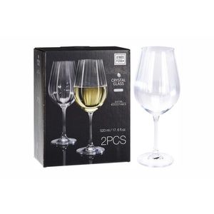 Set 2 pahare pentru vin Crystalline, 520 ml, sticla cristal imagine