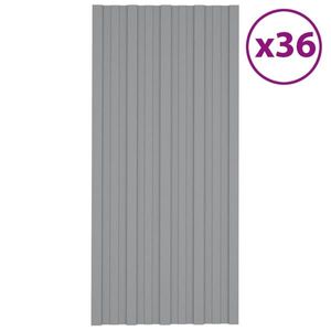 vidaXL Panouri pentru acoperiș 36 buc. gri 100x45 cm oțel galvanizat imagine