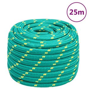 vidaXL Frânghie de barcă, verde, 20 mm, 25 m, polipropilenă imagine