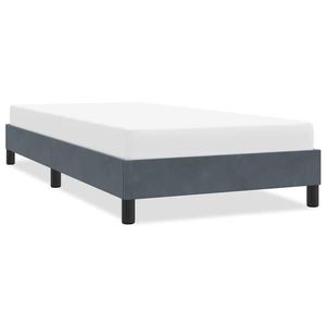 vidaXL Cadru de pat fără saltea Gri închis 90x220 cm catifea imagine