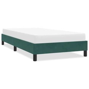 vidaXL Cadru de pat fără saltea verde închis 90x220 cm catifea imagine