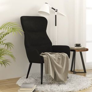 vidaXL Scaun de relaxare, negru, material textil imagine