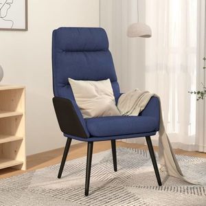 vidaXL Scaun de relaxare, albastru, material textil imagine