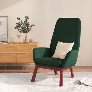 vidaXL Scaun de relaxare, verde închis, material textil imagine