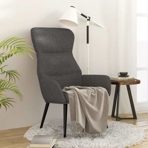 vidaXL Scaun de relaxare, gri închis, material textil imagine