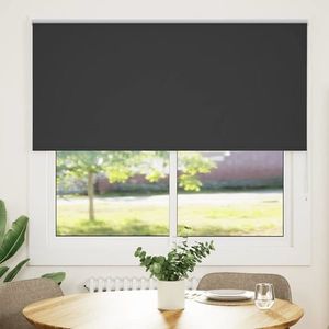 vidaXL Jaluză cu role opace negru 145x150 cm lățime material 141, 6 cm imagine