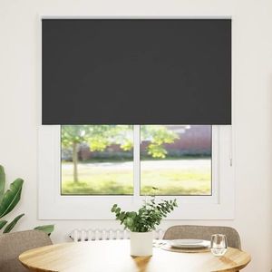 vidaXL Jaluză cu rolă opaca negru 135x130 cm Latime material 131, 6 cm imagine